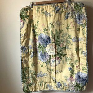 Waverly blossom hill peonies garden sham decorative blue piping rectangle yellow